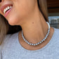 COLLAR SILVER & PEARLS