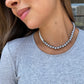 COLLAR SILVER & PEARLS