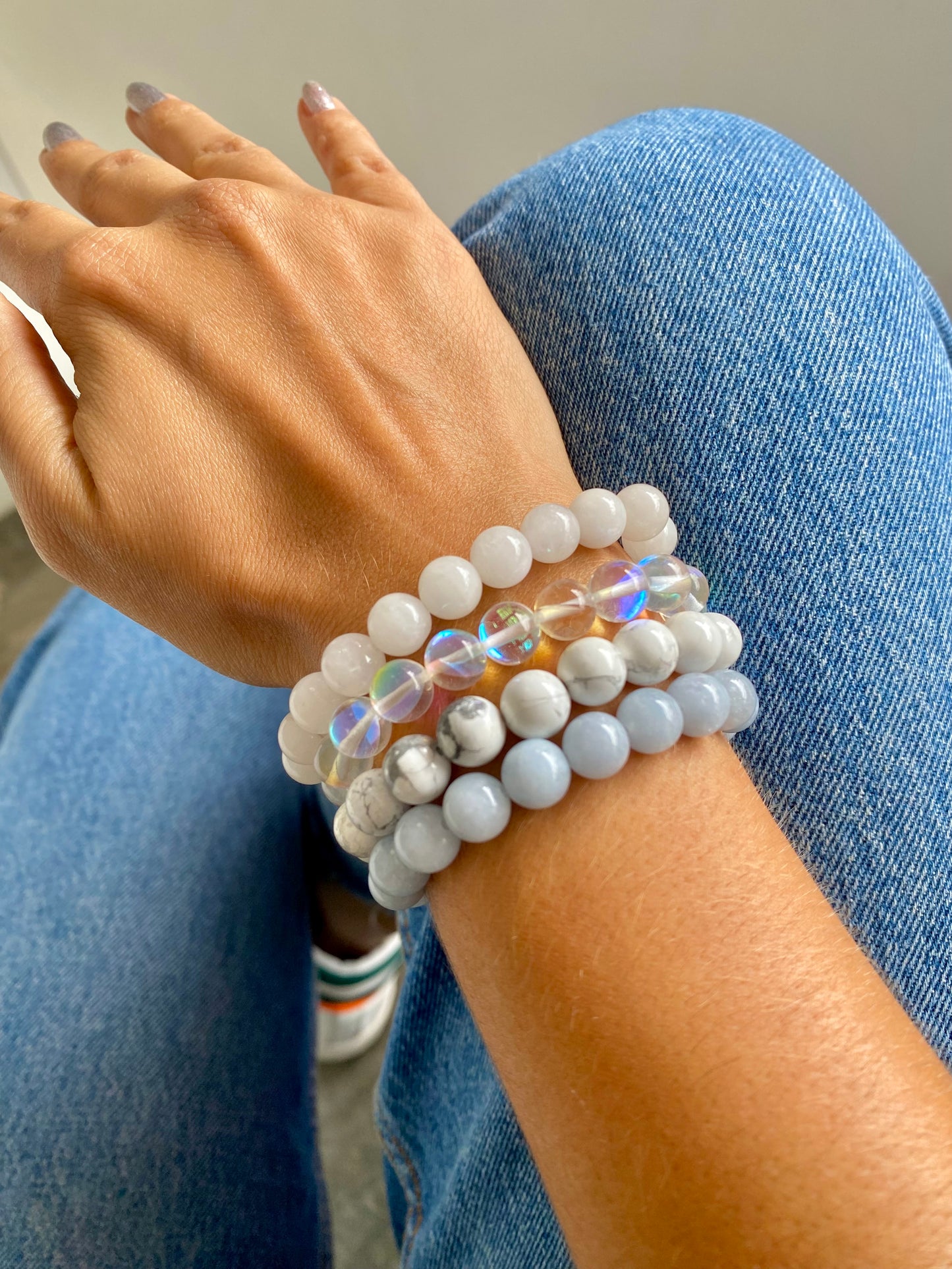 PULSERA YOGUI AGUA MARINA